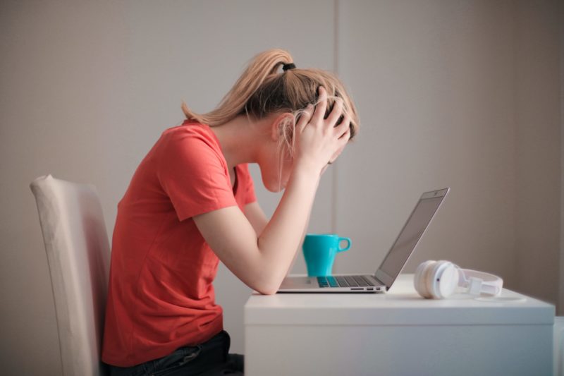 young woman feeling anxious