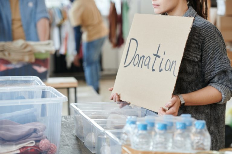 donation sign