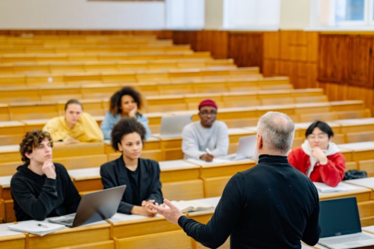 college students lecture hall