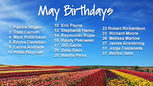 MAY2016 Celebrations