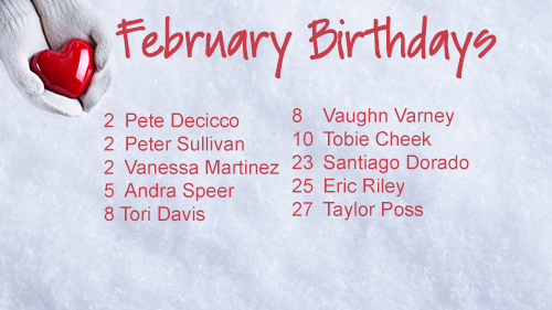 February 2017 Celebrations