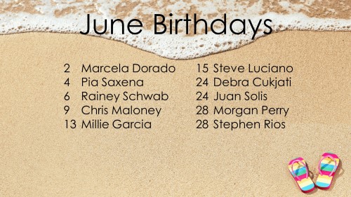 Employee Celebrations June 2017