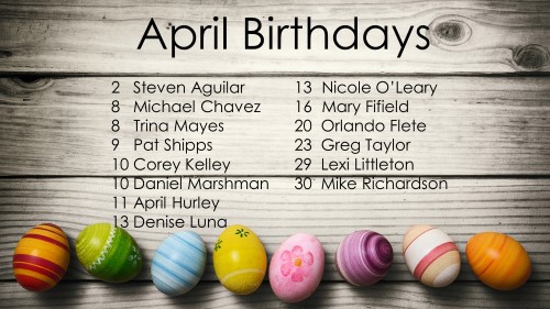 Employee Celebrations for April 2019