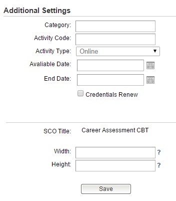 Additional Settings